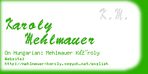 karoly mehlmauer business card